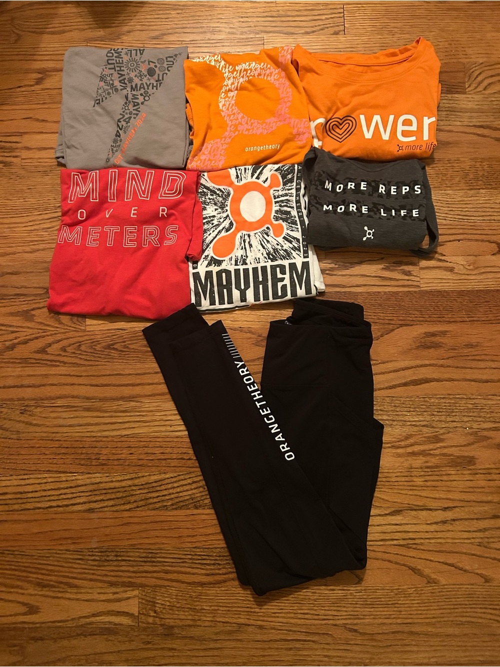 Lot: Orangetheory Workout Gear - 5 Tops 1 Legging Sz XS - S Comfy Activewear